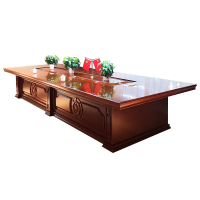 中意贝田 BT-HYZ8901 中式实木皮会议桌油漆小型长方形办公室会议桌 HJ