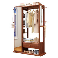 中意贝田 BT-YAYJ07 1.2米衣帽架家用现代简约置物架挂衣架带全身镜 HJ