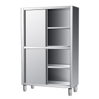 四合(Sihe) 商用不锈钢推拉四门碗柜收纳储物柜 1200*500*1800 HJ