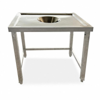 四合(Sihe) 不锈钢残食台收残车餐厅食堂厨余餐盘碗分类泔水收集残柜台 HJ