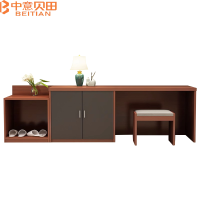 中意贝田 BT-CY023 宾馆酒店家具宾馆电视柜电脑桌宾馆写字台高低桌2400*500*750mm HJ