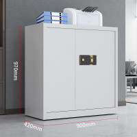 中意贝田XJAG2保密文件柜密码档案柜钢制办公资料柜矮柜 无斗电子指纹锁 900*420*970mm HJ