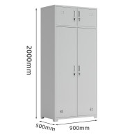 中意贝田 XJ-W1钢制营具士兵柜铁皮更衣柜班排内务柜加厚双人款 900*500*2000mm HJ
