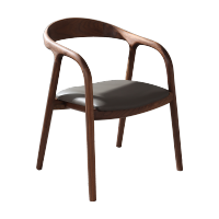 中意贝田 BT-CY9230 餐椅黑胡桃木书桌椅带软包休闲椅靠背椅茶桌椅 HJ