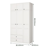 中意贝田XJ-LM1钢制衣柜家用卧室简易出租房经济简约衣柜-3门柜(带双抽顶柜) 1200*500*2350mm HJ