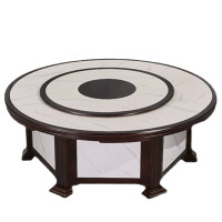 中意贝田 BT-CZY0621 新中式餐桌大圆桌饭店酒店岩板餐桌 1.8米餐桌椅组合 HJ