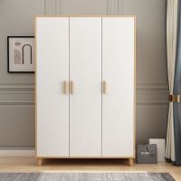 中意贝田 BK316家用卧室柜子储物三门简易衣橱 原木色1200*600*2000mm HJ