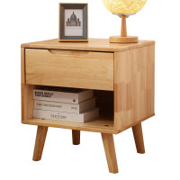 中意贝田ZYWG-01 北欧简约实木原木色床头柜 HJ