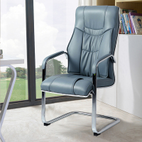 中意贝田 办公椅 办公室椅子 电脑椅 麻将椅 会议椅 弓形椅 靠背座椅 书桌椅 皮椅 灰色 HJ