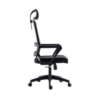 中意贝田 时尚办公椅高背经理椅子护腰人舒适转椅主管椅办公椅家用电脑椅网椅老板椅员工椅培训椅会议椅 高靠背尼龙脚办公椅HJ