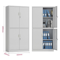 中意贝田 钢制加厚通双节资料柜办公室文件柜铁皮柜子档案柜财务凭证带锁储物书柜 加厚通双节 HJ