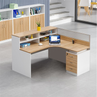 中意贝田 L型单人位不含椅 职员办公桌组合简约现代员工位卡座屏风隔断办公桌1400*1500*1100mm HJ