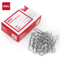 得力(deli)50mm大号回形针 电镀金属曲别针 100枚/盒 0050