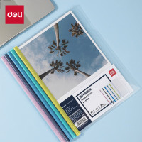 得力(deli)5只A4水滴形加厚拉杆夹抽杆夹文件夹 学生考试产检报告资料收纳 5530 5只单色随机 办公用品