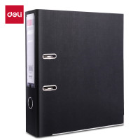 得力(deli) A4/3英寸带孔文件夹5481黑色 欧式快劳夹 单只装