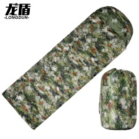 龙盾户外信封式睡袋 加厚保暖成人单兵迷彩野营睡袋 1.5KG丛林荒漠水墨纹