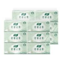心相印云感柔韧亲肤三层100抽18包塑装抽纸(6包*3提)DT100(箱装)