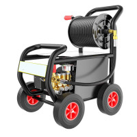 商用清洗机380V高压水枪洗车水枪洗车店刷车泵卷轴收纳