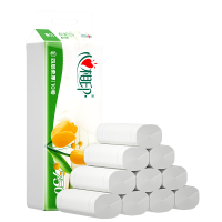 心相印(Mind Act Upon Mind)LR910(提装)优选郁金香系列75克10粒装四层无芯卫生纸(橙花)单提