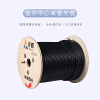 仟炬 QJGL-W20B52DPE-04BK室外中心束管平行钢丝铠装光缆,单模G.652D,4芯,PE护套,黑色/米