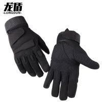 龙盾全指战术手套男防滑耐磨全指运动户外防护跨境手套 黑色绿色沙色