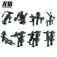 龙盾单人力量训练器 室外体能健身训练器材 单人训练器械8件套组合装