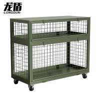 龙盾双层网箱金属箱笼应急物资周转箱仓储网笼1500*750*1300