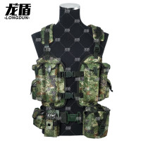 龙盾弹袋战斗携行具马甲背心配件对讲机+水壶袋+指北针 丛林星空款