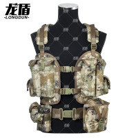 龙盾弹袋战斗携行具马甲背心配件对讲机+水壶袋+指北针 荒漠星空款