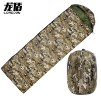 龙盾 户外信封式睡袋 加厚保暖成人单人野营睡袋 2.5KG水墨冬