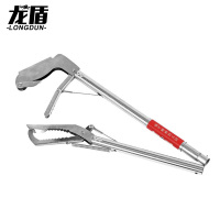 龙盾不锈钢捕捉夹 蛇钩钳夹多用途折叠蛇夹 直口1.2米[折叠]带锁