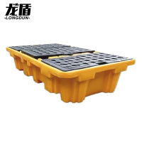 龙盾防渗漏托盘 油桶IBC吨桶特厚四桶防漏平台2200*1300*500mm