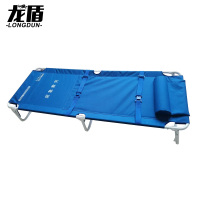 龙盾 应急救灾折叠床 加固金属简易床可当担架户外行军床 蓝色救灾床