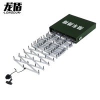 龙盾 手动阻车路障7米便携式伸缩免安装阻车钉道路阻车破胎军绿