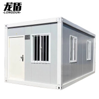 龙盾集装箱移动房住人彩钢集成户外简易组装可拆卸活动板房(3*6*2.7)款式一