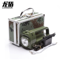 龙盾强光手电筒搜索灯铝盒装 磁力吸附手摇发电驻训手电筒