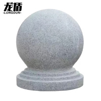 龙盾大理石石墩子路障花岗岩圆球挡车球挡路球广场阻车石球门墩50cm