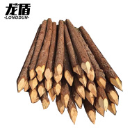 龙盾削尖松木桩靶场支撑杆打桩外河道工程防汛实木绿化长1.5m直径10cm