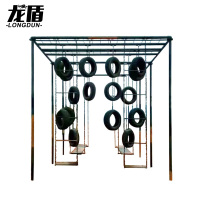 龙盾轮胎攀台 400米渡海登陆训练场 户外扩展体能训练器材