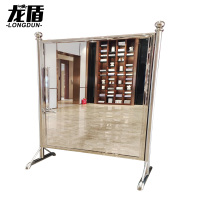 龙盾不锈钢仪容镜 防爆镜军容镜落地镜大厅学校楼梯 高195宽120简约款