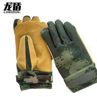 龙盾滑降手套 户外下滑速降防滑机速滑索降透气攀登牛皮手套均码