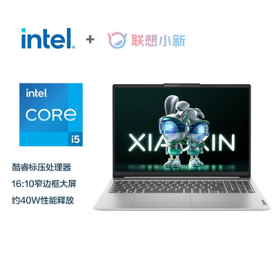 联想(Lenovo)性价比轻薄笔记本电脑小新16[i5-12450H 8G 512G ]灰色