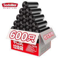 Sodolike 尚岛宜家 点断式垃圾桶袋600只 中号45*50cm 加厚 平口黑 大袋