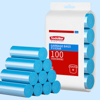 Sodolike 尚岛宜家 点断式垃圾袋 100只装 中号加厚45*50cm*5卷 平口蓝色