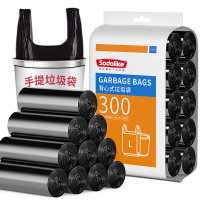 Sodolike 尚岛宜家 背心手提垃圾袋 300只 黑色 加厚50*65cm*10卷