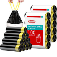 Sodolike 尚岛宜家抽绳手提垃圾袋 自动收口200只45*50cm*10卷尚岛黑色加厚随机发货