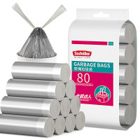 Sodolike 尚岛宜家 抽绳手提式垃圾袋80只装 加厚中号42*47cm*5卷