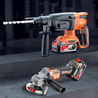 东成20V工业级无刷充电电锤DCKIT15BT冲击钻电钻三用锂电角磨机切割机