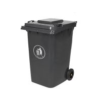 谋福1166 上海制定款式大垃圾桶环卫商用户外分类箱方形(240L户外桶+轮+盖(灰色款))(单位:个)
