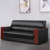 東業家具(DONGYEFURNITURE)办公家具接待商务会客沙发三人位沙发皮质沙发(单位:个)